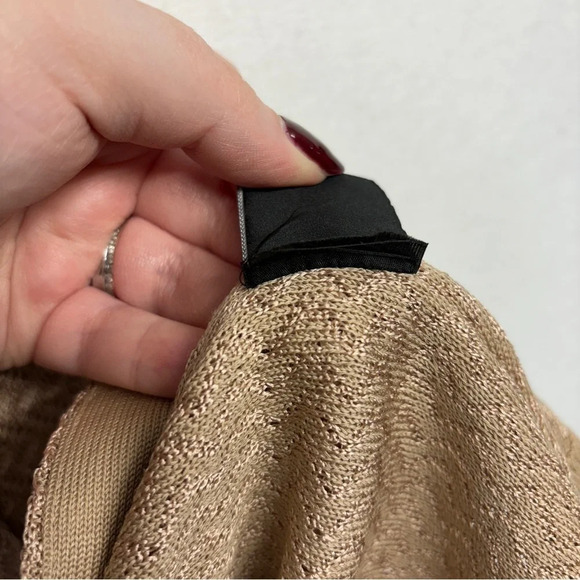 Exclusively Misook Tan Blazer Jacket Knit S Gold Buttons - Picture 4 of 8